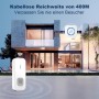 SURFOU Timbre Inalámbrico Exterior Interior Impermeable, Campainha Sem Fios Exterior, Kit Wireless Doorbell Puerta para Casa