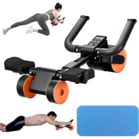 Rueda Abdominale con Soporte de Codo y Rebote AutomáticoTres RuedasRodillo Abdominales Soporte Entrenamiento Absculpt, Maquina