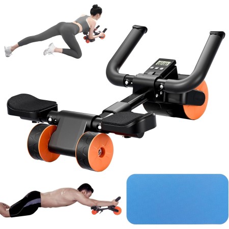 Rueda Abdominale con Soporte de Codo y Rebote AutomáticoTres RuedasRodillo Abdominales Soporte Entrenamiento Absculpt, Maquina