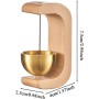 Generic Shopkeepers - Timbre magnético retro, timbre abierto para puerta, campana de viento de madera maciza con ventosa de