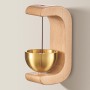Generic Shopkeepers - Timbre magnético retro, timbre abierto para puerta, campana de viento de madera maciza con ventosa de