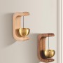 Fozriybefy 2 Uds. Timbre Inalámbrico de Entrada, Campana de Comerciante, Campana de Viento, Apertura de Puerta, Reloj de Madera