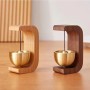 Fozriybefy 2 Uds. Timbre Inalámbrico de Entrada, Campana de Comerciante, Campana de Viento, Apertura de Puerta, Reloj de Madera