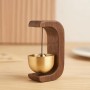 Fozriybefy 2 Uds. Timbre Inalámbrico de Entrada, Campana de Comerciante, Campana de Viento, Apertura de Puerta, Reloj de Madera