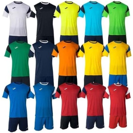 Joma - Conjunto Deportivo , 8XS - 3XL - Camiseta Manga Corta Cuello Redondo y Short con Cintura Elástica y Cordón - Phoenix
