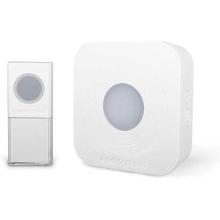 SCS Sentinel - Timbre Inalámbrico - Alcance 200 M - 36 Melodías a Elegir - Indicador Luminoso - Botón Impermeable Ip44 -