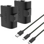 Venom Paquete doble de baterías recargables de alta capacidad de 1100 mAh, color negro (Xbox Series X y S/Xbox One)