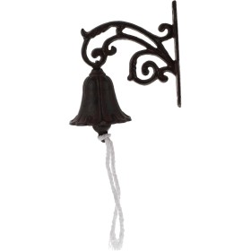 1juego Campana De Hierro Fundido Estilo Rústico Timbre Manual Para Puerta Decoración De Jardín Multiusos Sonido Y Fuerte