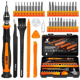 JOREST 38Pcs Juego Destornilladores Precision de Bricolaje con Torx T5 T6 T8 T9 T10 T20, para reparación de iphone, Moviles,