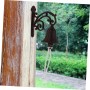 1juego Campana De Hierro Fundido Estilo Rústico Timbre Manual Para Puerta Decoración De Jardín Multiusos Sonido Y Fuerte