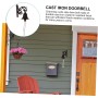 1juego Campana De Hierro Fundido Estilo Rústico Timbre Manual Para Puerta Decoración De Jardín Multiusos Sonido Y Fuerte