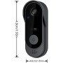 Ruicubei - Timbre inalámbrico con cámara, 1080P - Timbre inalámbrico para exterior, impermeable, 125°, intercomunicador de vídeo