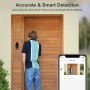 Ruicubei - Timbre inalámbrico con cámara, 1080P - Timbre inalámbrico para exterior, impermeable, 125°, intercomunicador de vídeo