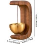 Timbre para Apertura De Puerta, Timbre De Puerta De Madera, Timbre Decorativo Dorado para Comerciantes - Timbre Magnético con