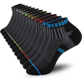 Calcetines Tobilleros 6 Pares, Transpirables Cortos Deporte Antiampollas, Running Algodon Para Hombre Mujer, Ideales Casa,