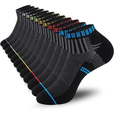 Calcetines Tobilleros 6 Pares, Transpirables Cortos Deporte Antiampollas, Running Algodon Para Hombre Mujer, Ideales Casa,
