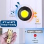 Entgoinggo Pulsador de timbre luminoso redondo LED de metal negro con alambre luminoso para puerta de entrada de casa