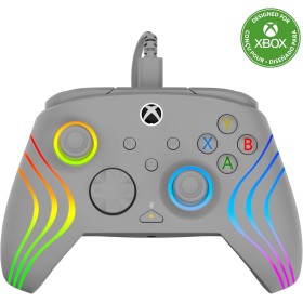 Turtle Beach Afterglow Wave Mando Gris con Cable RGB - con Licencia para Xbox Series XS, Xbox One y Windows - Botones