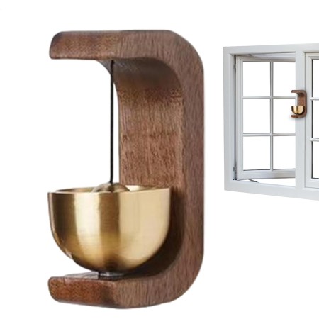 Timbre de puerta de madera – Timbre magnético decorativo para puerta, adorno de interior ligero para regalo de inauguración de