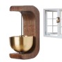 Timbre de puerta de madera – Timbre magnético decorativo para puerta, adorno de interior ligero para regalo de inauguración de