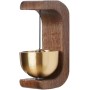 Timbre de puerta de madera – Timbre magnético decorativo para puerta, adorno de interior ligero para regalo de inauguración de