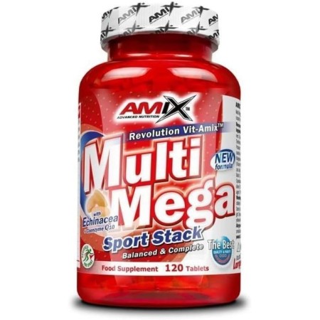 AMIX - Complejo Vitamínico - Multi Mega Stack con Vitaminas y Minerales - 120 Tabletas - Mejora el Rendimiento Físico y Mental -