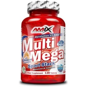 AMIX - Complejo Vitamínico - Multi Mega Stack con Vitaminas y Minerales - 120 Tabletas - Mejora el Rendimiento Físico y Mental -