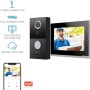 NIVIAN Videoportero Inteligente WiFi Full HD para Exterior con Monitor Táctil, Conexión de 2 Hilos, Control por Voz