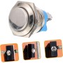 jojofuny 2 Botones de Timbre para Puerta Botón Pulsador para Timbre Reinicio Automático Montaje en Panel