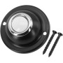 ZiStarlilife Timbre de puerta, botón redondo de metal, botón pulsador de timbre de puerta de metal DC12-24v con tornillos,