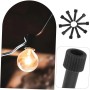 Homoyoyo 10 Piezas Mango giratorio del cabezal de la lámpara reemplazo interruptor pomo de encendido piezas de lámpara para