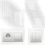BlueXP 6 Piezas Protector pared Interruptor Luz Unica 6 Piezas Forma Cuadrada Transparente Placas de Cubierta de Interruptor de
