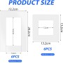 BlueXP 6 Piezas Protector pared Interruptor Luz Unica 6 Piezas Forma Cuadrada Transparente Placas de Cubierta de Interruptor de