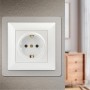 BlueXP 6 Piezas Protector pared Interruptor Luz Unica 6 Piezas Forma Cuadrada Transparente Placas de Cubierta de Interruptor de