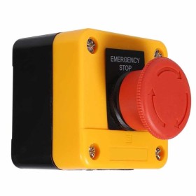 TECHZOCO Interruptor de Botón de Presión para Parada de Emergencia, Seta Pulsador Emergencia, Botón para Emergencia, Instalación