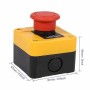 TECHZOCO Interruptor de Botón de Presión para Parada de Emergencia, Seta Pulsador Emergencia, Botón para Emergencia, Instalación