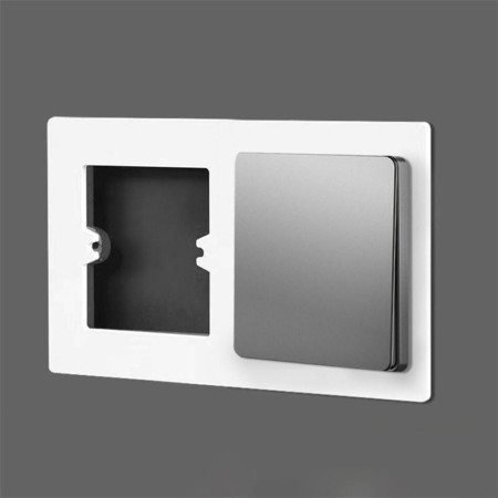 1 cubierta de marco envolvente de interruptor tipo 86, protector de pared decorativo para panel de interruptores o enchufe