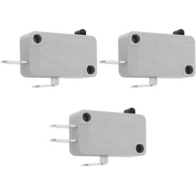 ECSiNG 3 Piezas Interruptor de Enclavamiento de Puerta de Horno Microondas 16 A 125/250 V Contacto Plateado 2 Interruptores de