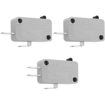 ECSiNG 3 Piezas Interruptor de Enclavamiento de Puerta de Horno Microondas 16 A 125/250 V Contacto Plateado 2 Interruptores de