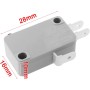 ECSiNG 3 Piezas Interruptor de Enclavamiento de Puerta de Horno Microondas 16 A 125/250 V Contacto Plateado 2 Interruptores de