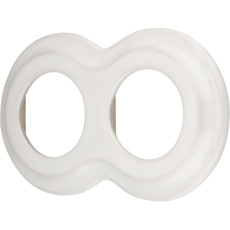 Porcelana Retro Curve Marco de 2 vías, serie PR1, color blanco