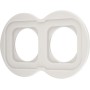 Porcelana Retro Curve Marco de 2 vías, serie PR1, color blanco