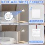 Juego de interruptor inalámbrico, 230 V, 10 A, con interruptor de luz inalámbrico, sin batería, resistente al agua, sin