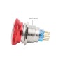 22 Mm Claro de Emergencia Puente Push Botón Interruptor de Botón Monta de Hongo Swink Button Switch (Seis pies)