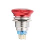 22 Mm Claro de Emergencia Puente Push Botón Interruptor de Botón Monta de Hongo Swink Button Switch (Seis pies)