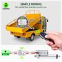 DieseRC Interruptor del Mando a distancia de Motor CC Inalámbrico, Controlador de Receptor Relé de CC 12V 80V 5A con 2