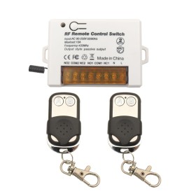 DieseRC Interruptor de control remoto de relé inalámbrico de 2 canales 433Mhz RF AC 220V 230V 10A Receptor de relé con 2