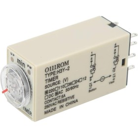Relé de Retraso del Temporizador H3Y-2 0~60 Minutos 5A Propósito Múltiple (220 Vac)
