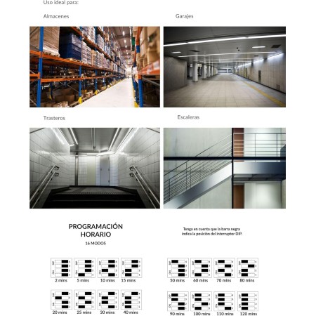 RASMACOR | Interruptor Temporizador Táctil LED de Pared IP66 | para Uso en Exteriores e Interiores | 16 Niveles de Ajuste de