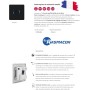 RASMACOR | Interruptor Temporizador Táctil LED de Pared IP66 | para Uso en Exteriores e Interiores | 16 Niveles de Ajuste de